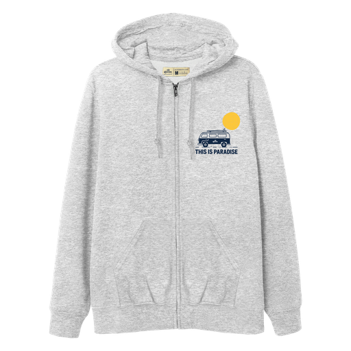 HOODIE CON CIERRE CORONA THIS IS PARADISE