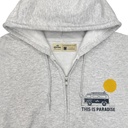 HOODIE CON CIERRE CORONA THIS IS PARADISE