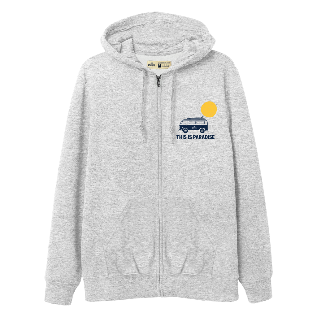 HOODIE CON CIERRE CORONA THIS IS PARADISE
