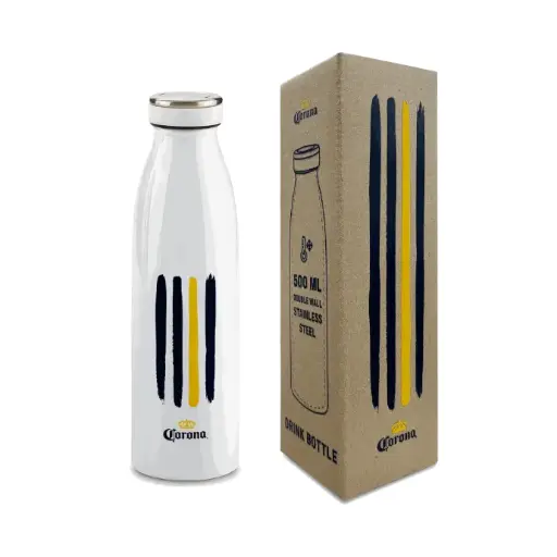 [CN-0367-WH] BOTELLA METALICA CORONA 
